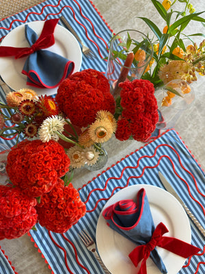 Lot assorti : 1 set de table, 1 serviette, 1 dessous de verre - Collection JIMMY - SANS le rond de serviette